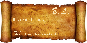 Blaser Linda névjegykártya